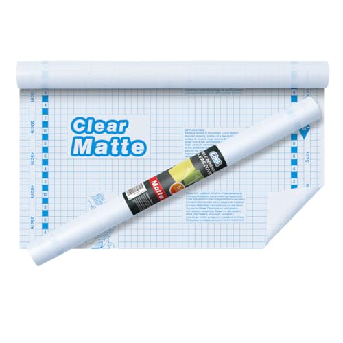 Chell Matte Clear Contact Paper Self Adhesive Book Cover 17.5in x 5ft - Waterproof & Stain-Resistant