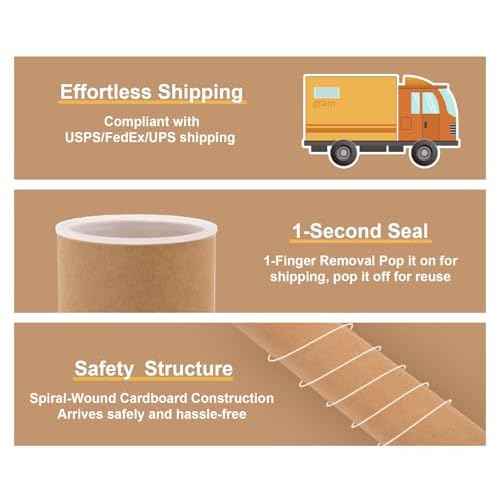 15PCS 2"x18" Kraft Shipping Tubes With Caps, Cardboard Poster Tubes for Shipping and Storage of Documents and Art