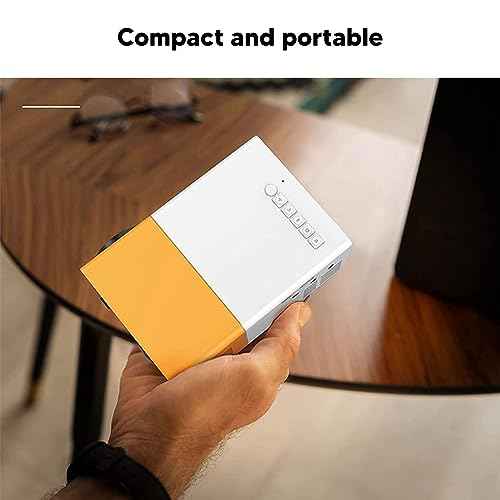 Portable HD 1080P Mini Projector for Movies and Gaming, Compact and Lightweight, USB and Connectivity, Ideal for Travel, Camping, and Home Entertainment