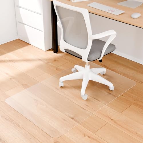 Naturei Office Chair Mat for Hard Floors 30 x 48 Anti-Slip Clear Desk Floor Protector