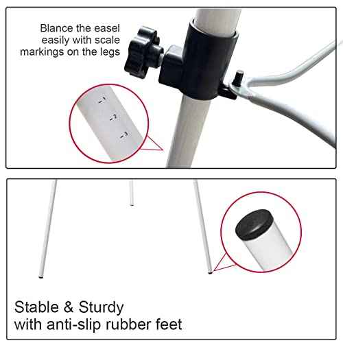 maxtek Easel White Board - Magnetic Tripod Whiteboard Portable Dry Erase Board 36 x 24 inches Flipchart Easel Board Height Adjustable, 3' x 2' Portable White Board