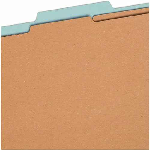 Smead Pressboard Classification File Folder with SafeSHIELD Fasteners, 2 Dividers, 2" Expansion, Letter Size, Blue, 10 per Box (14030)