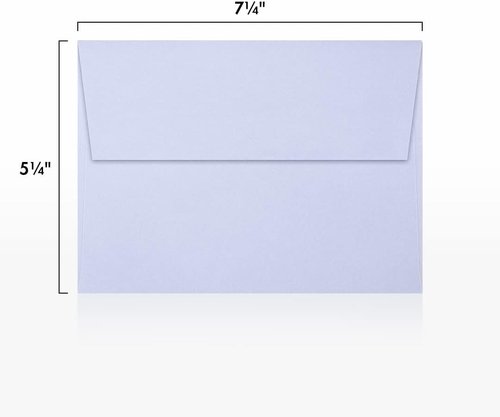 LUXPaper A7 Invitation Envelopes - Peel & Press | 5.25" x 7.25" | Lilac Purple | 80lb Text | 50 Count
