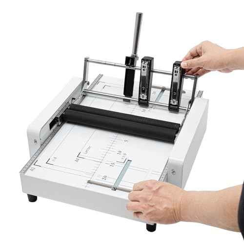 Booklet Maker A3 Paper Folder Stapler Machine, MAX 11.7"¡¿16.5" Paper Folding and Binding Machine, Book Binding Folding Saddle Stitch, Automatic Booklet Maker Papers Folder Stapler Machine