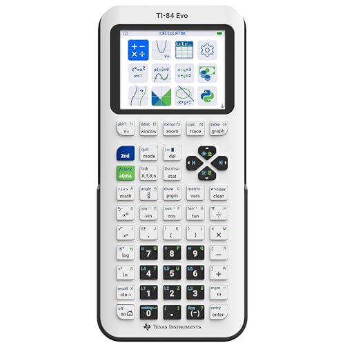Texas Instruments TI-84 Evo Graphing Calculator White - Fast, Clear Visuals & Classroom-Ready
