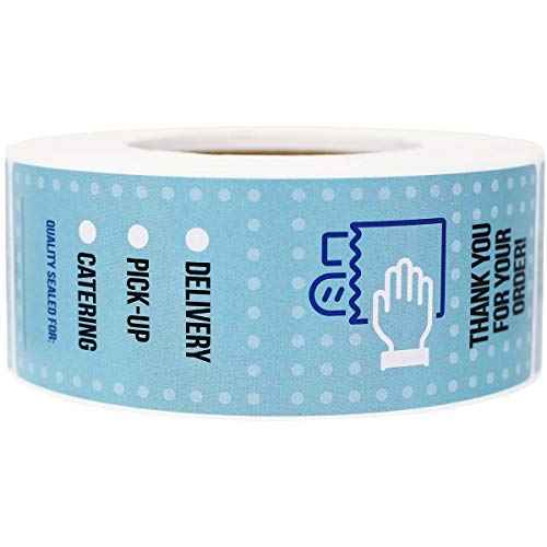 Quality Seal Labels for Delivery Pick Up Catering Food Safety Stickers 2.25" x 6.75" 500 Total Labels