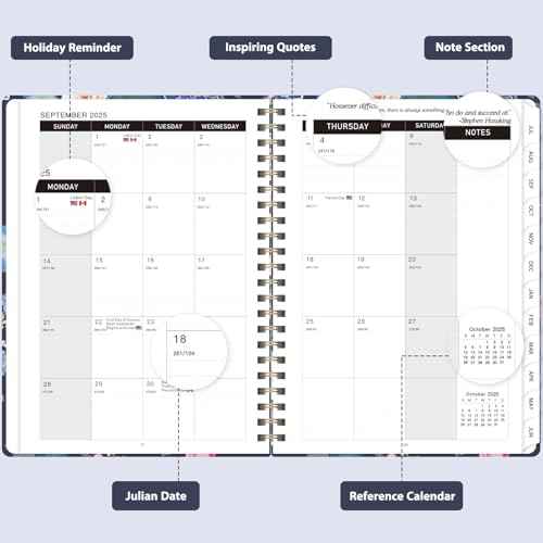 Academic Planner 2025-2026, Weekly and Monthly Agenda Planner, Daily Calendar Planning Notebook (July 2025 - June 2026), School Teacher Student Supplies, A5 (6.2" x 8.5")