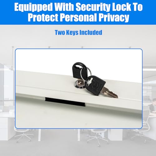 Wall-Mounted Folding Desk with Keyed Lock - Steel Floating Workbench