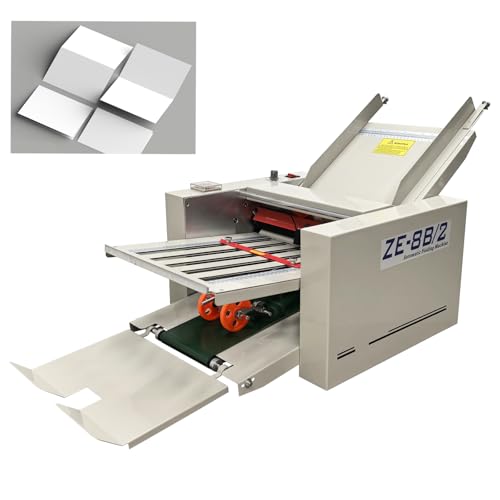 Automatic Paper Folding Machine 110V with Adjustable Speed & Counter for Office & School