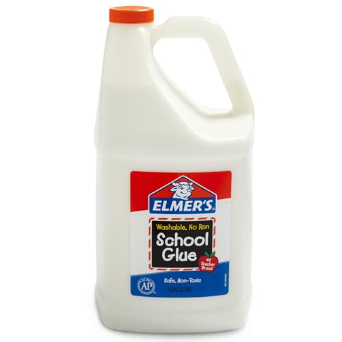 Elmer's White Liquid School Glue 1 Gallon - Washable, Safe for Crafts & Slime