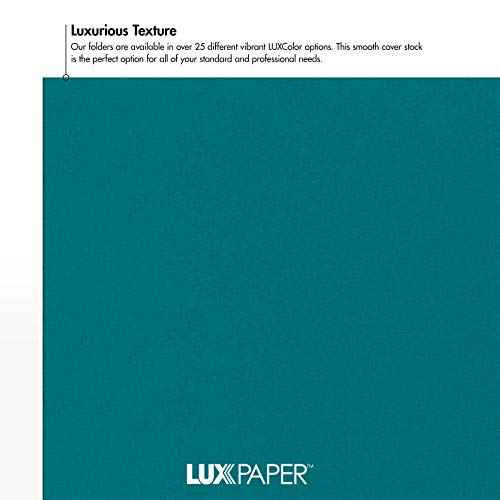 LUXPaper 9" x 12" Presentation Folders | Two Pocket | Teal | 100lb. Cover | 25 Qty