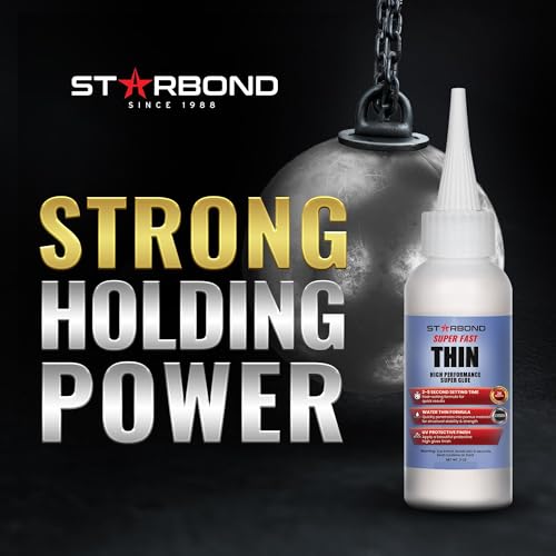 Starbond 2 oz Super Fast Thin CA Glue Pro Kit w/ Microtips, Nozzles & Anti-Clog Cap