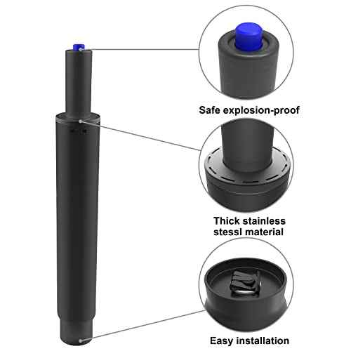 MySit 8" Office Chair Gas Lift Cylinder Replacement Parts, Heavy Duty 450lbs Long Stroke Hydraulic Pneumatic Shock Piston Universal Size Fits Most Chairs Tall Person, Class 4