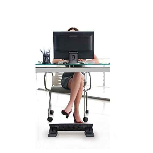 Mount-It! Ergonomic Footrest for Office or Home | Under Desk Tilting Footrest | Adjustable Desk Foot Rest with Massaging Surface and 3 Tilt Positions