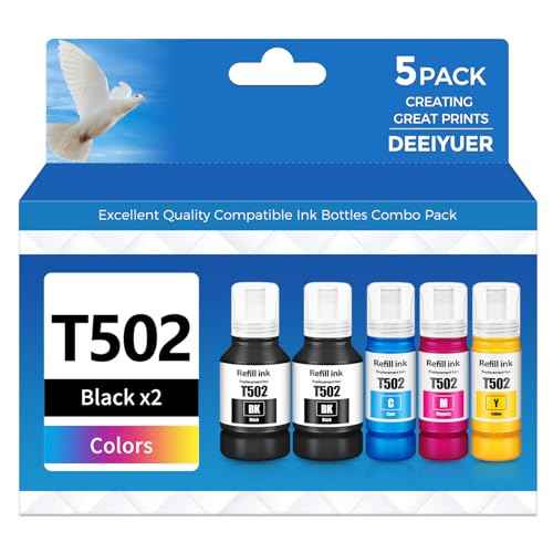502 Ink Refill Bottles ET-2850 ET-3850 ET-4850 ET-15000 502 Ink Compatible for ET 2850 ET 3850 ET-4760 ET-2760 ET-3830 ET 4850 ET 15000 ET-3843 ET-2980 ET-3950 4950 3750 Printer