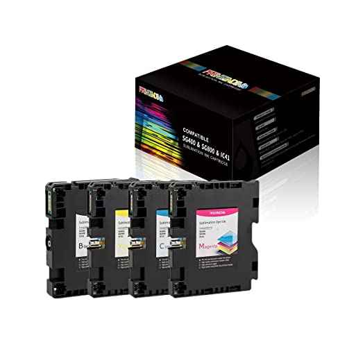 SG400 SG800 1 Set Sublimation Ink Cartridge for Sawgrass Virtuoso SG400/SG800 | High-Yield 300-Page Transfer DYE Ink | New Chipset (Exact Ink Level) | Printhead Protection