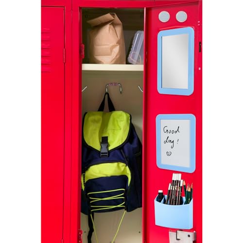 Svartur Blue Locker Accessories Set with Whiteboard Mirror & Pen Holder for Girls