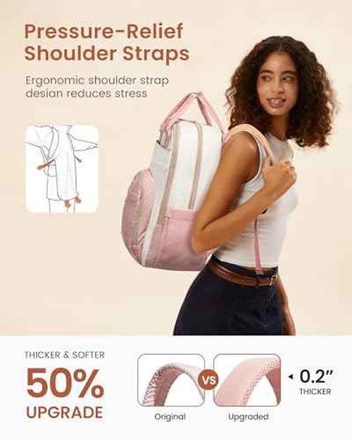 LOVEVOOK Backpack for Women,Laptop Backpack Women,Fits 18 Inch Laptop Computer Bag,Teacher College Backpack Purse,Fashion Waterproof Travel Work Anti-theft Backpack for Traveling on Airplane Daypack