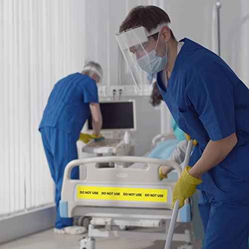 ChromaLabel 2 Inch Do Not Use Continuously Imprinted, Clean Remove Adhesive Neon Yellow Tape with Black Imprint, 40 Yard Roll