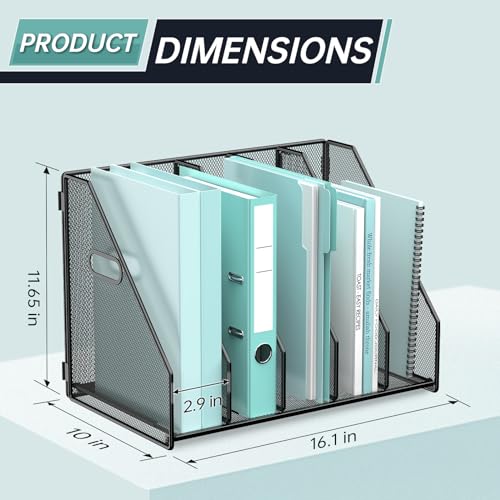 Gawerk 5-Section File Folder Organizer Desk Storage Rack Office Supplies