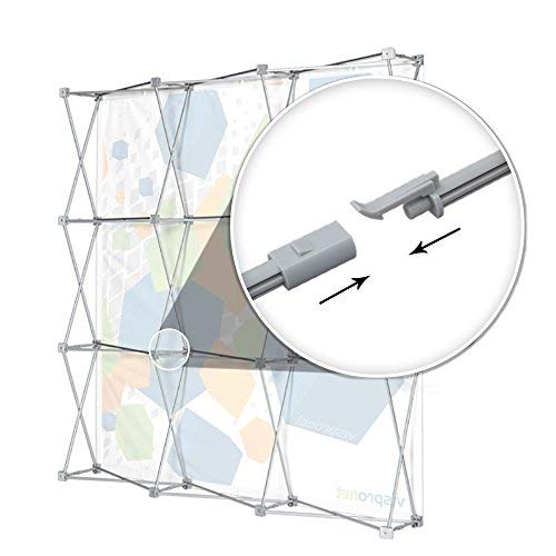 Vispronet Pop-Up Tension Fabric Trade Show Display Booth Frames (5ft x 5ft)
