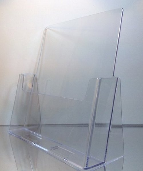 Dazzling Displays Clear Acrylic 8.5 x 11 Brochure Holder - Magazine Rack and Flyer Holder for Professional Use in Office, Reception, and Trade Shows