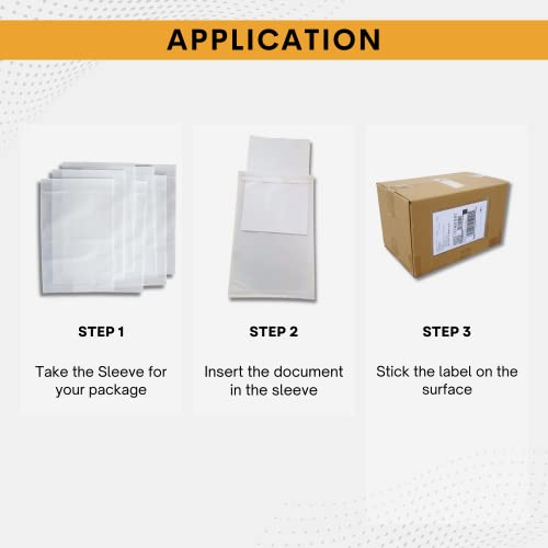 500 Pack 6x10 Waterproof Shipping Label Sleeves - Self-Adhesive Packing Slip Pouches
