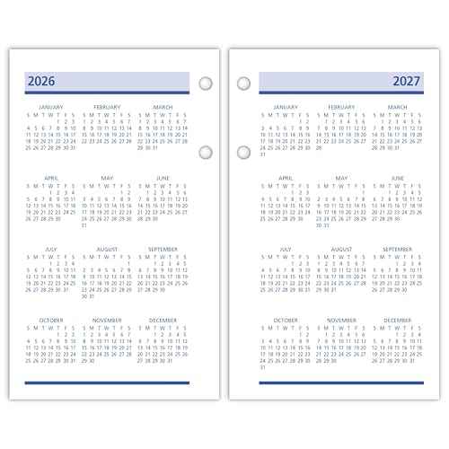 AT-A-GLANCE 2026 Desk Calendar Refill, Daily, 3-1/2" x 6", Standard, Loose-Leaf, QuickNotes (E5175026)