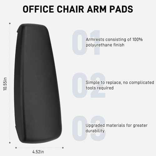 Arm Pads Replacement for Herman Miller Embody Office Chair - Arm Rest Caps for Adjustable Arms, Fit Embody Arm Caps - Ergonomic Desk Chair Accessories(1-Pair)