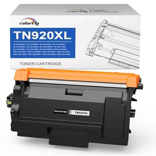 TN920XL TN920 Toner Cartridge for Brother 920 TN920XXL TN920UXXL TN-920 920XL 920XXL Compatible for HL-L6217DW HL-L6210DW MFC-L5915DW HL-L5210DW HL-L5210DWT HL-L5210DN, Printer Up to 6,000 Pages
