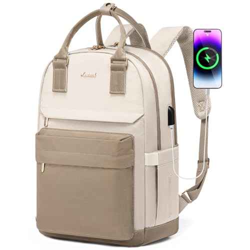 LOVEVOOK Laptop Backpack for Women 17.3 Inch,Cute Backpack Laptop Bag with USB Port,Waterproof Travel Backpack Purse Teacher Nurse Bag Fashion Computer Bag for Work