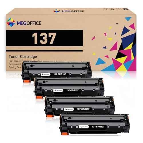 Compatible Toner Cartridge Replacement for Canon 137 Black Toner Cartridge 137 CRG137 for ImageCLASS MF236n D570 MF232w F242dw MF244dw MF247dw MF249dw MF240 MF230 MF210 (Black, 4-Pack)