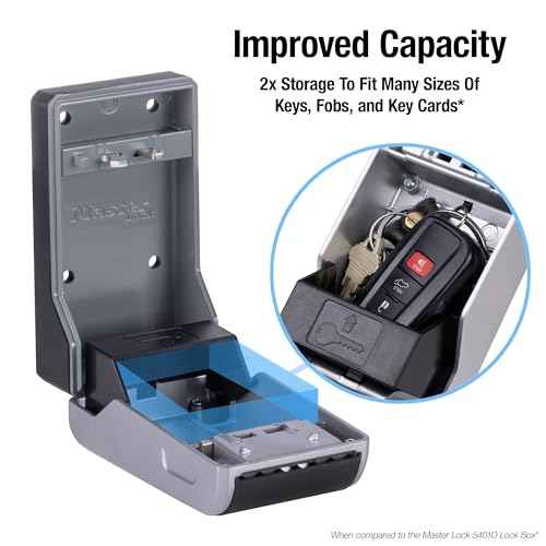 Master Lock High Capacity Key Lockbox, Combination Dial, Wall Mount