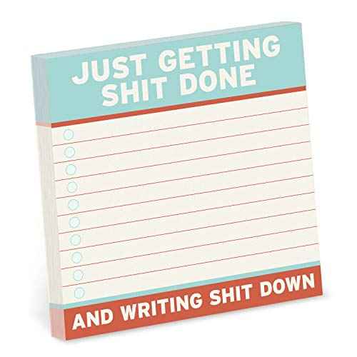 Knock Knock Getting Shit Done Large Sticky Notes (4 x 4-inches) (Pack of 8)