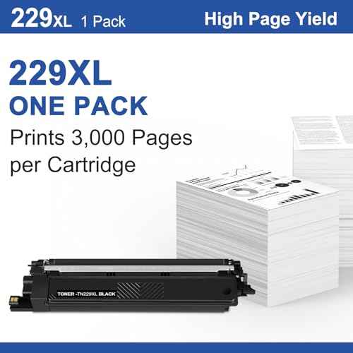 TN229XL Black TN229XLBK Toner Cartridge Replacement for Brother TN229XL TN229 Black Toner Cartridge Works for Brother HL-L3220CDW HL-L3280CDW HL-L8245CDW MFC-L3720CDW MFC-L3780CDW Printers - 1 Pack