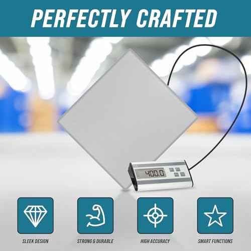 Smart Weigh 440lbs x 6 oz. Digital Heavy Duty Shipping and Postal Scale, with Durable Stainless Steel Large Platform, UPS USPS Post Office Postal Scale and Luggage Scale