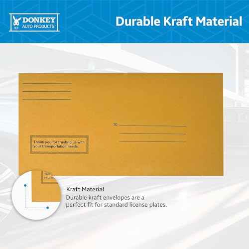 Pre-Printed License Plate Envelopes - Self Seal - (100 per Box)