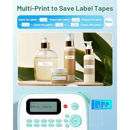 Label Maker Machine with-Tape, Label Maker Waterproof-Labels, Label Maker D210S, Labeler Machine for Classroom Teacher Kids School Items, Portable Label Makers Multiple Symbols Fonts for Home Office