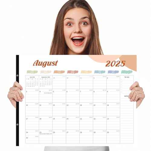 Desk Calendar 2025-2026, Desk Calendar Large 22x17, 18 Months Desk Top Calendar, From July 2025 to December 2026 with To Do & Notes, Holiday & Julian Date for Home, School & Office