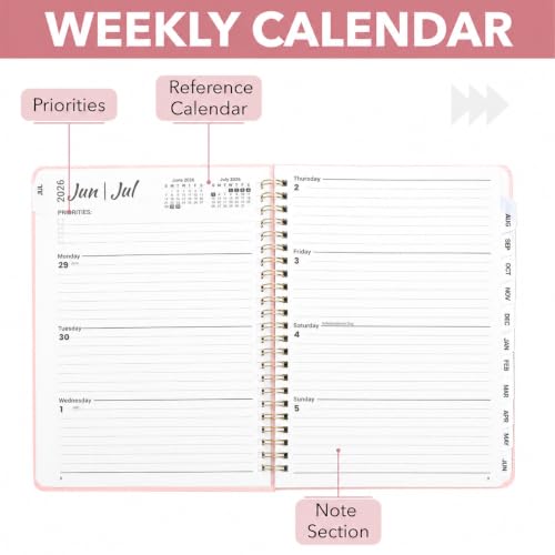 Mr. Pen Blush 2026-2027 A5 Planner, July 2026 - June 2027, Weekly & Monthly Organizer