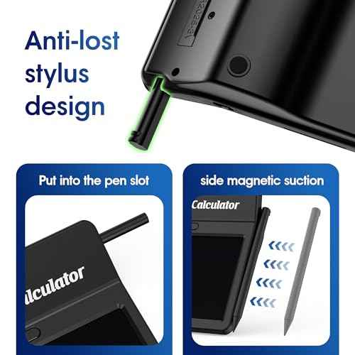 Calculator with Notepad 12 Digits Large Display, Touch Comfortable Calculator Big Buttons, Support Solar and Battery for Office, School, Home & Business