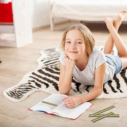 36 Pieces Guided Reading Strips Colored Yellow Overlay Highlight Bookmarks Reading Strips Help with Dyslexia for Crystal Children and Teacher Supply