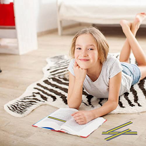 36 Pcs Yellow Guided Reading Strips for Kids and Students, 19 x 3.2 cm - Durable PVC Overlays