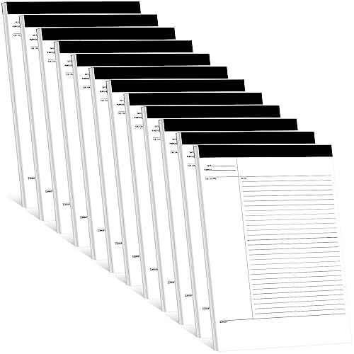 Outus 12 Pack Legal Pads 8.5" x 11.75" 50 Sheets/Writing Notepad, White Note Pads Legal Ruled Writing Notepad for Home Teacher Student College Ruled Office Business