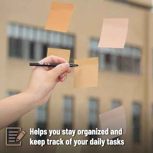 Mr. Pen- Sticky Notes, 3¡±x3¡±, 12 Pads, 600 Sheets, Vintage Brown Sticky Notes 3x3