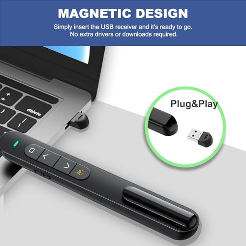QUI Wireless Presentation Clicker with Volume Control - Black (S)