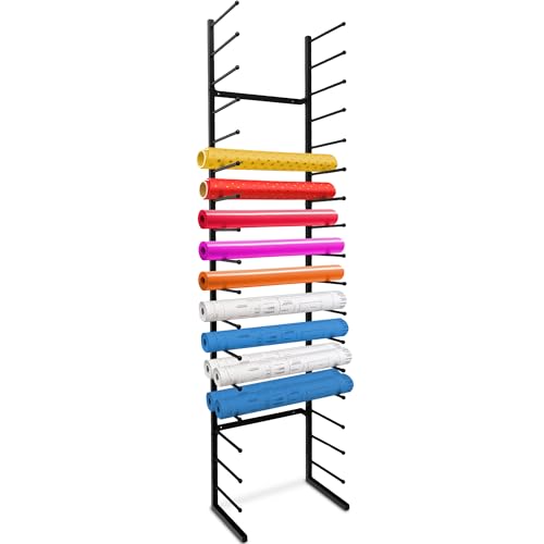 Wall Mount Blueprint Holder Storage Organizer - 34 Slot Blueprint Storage Rack - Blue Print Storage Organizer for Poster Storage, Construction Paper Storage, Map Storage (17 Tiers)