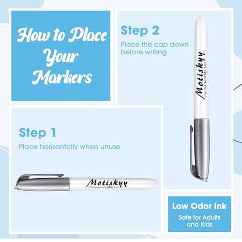 48 Pcs Metallic Permanent Markers Bulk Metallic Marker Pens Medium Tip Quick Dry Paint Pen for Classroom DIY Crafts Artist Illustration Gift Card Making(Silver)