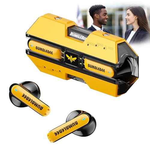 Transformers AI Translation Earbuds 3-in-1 Translator Earbuds Real Time 144 Language & Accents Translating Earbuds Bluetooth 5.4, Audifonos Traductores Ingl?s Espa?ol, TF-T01 Yellow Bumblebee
