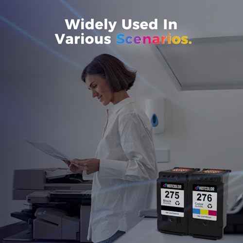Printer Ink 275 276 XL Replacement for Canon 275 and 276 Ink Cartridges XL PG-275XL CL-276XL for Canon PIXMA TS3522 TS3520 TR4720 TR4700 (1+1, 2 Pack)